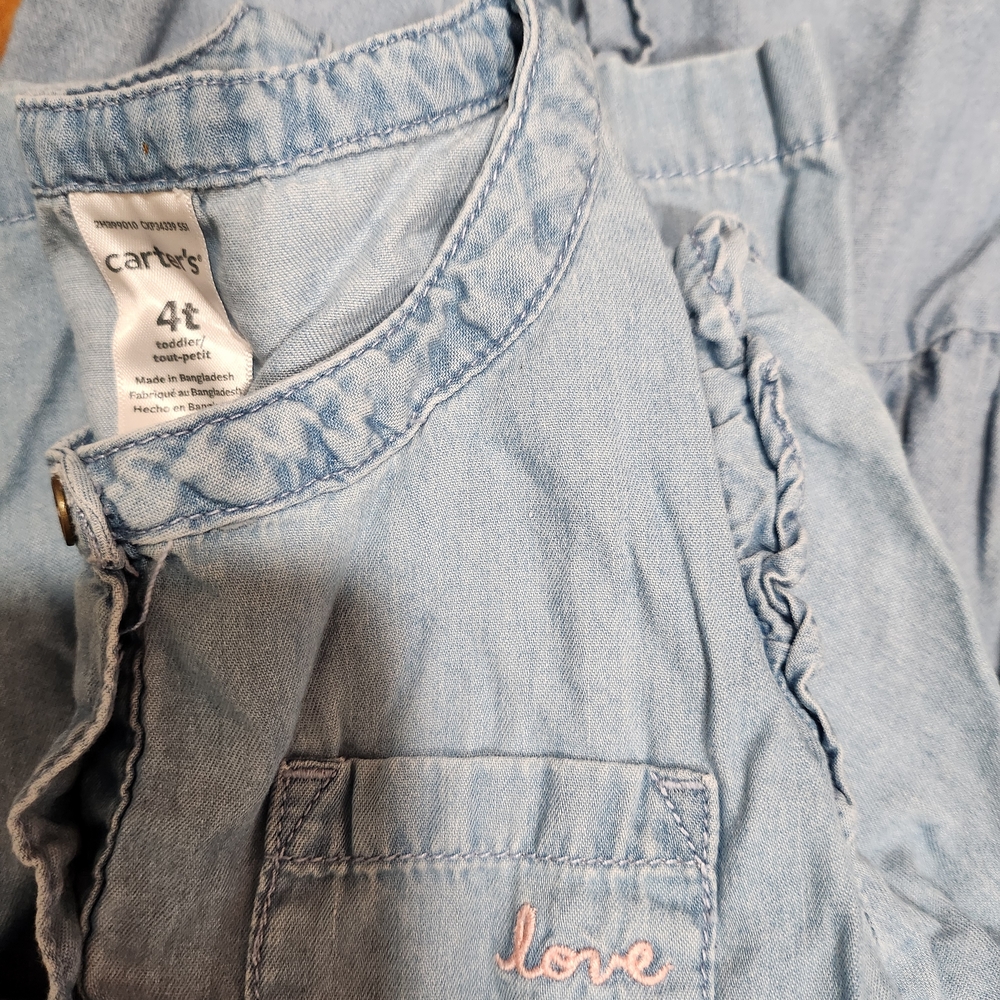 Carter'Light Blue Denim Blouse